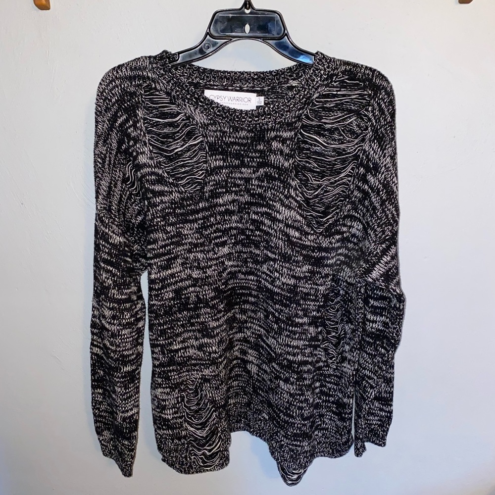 Gypsy Warrior Black and White Women’s Sweater